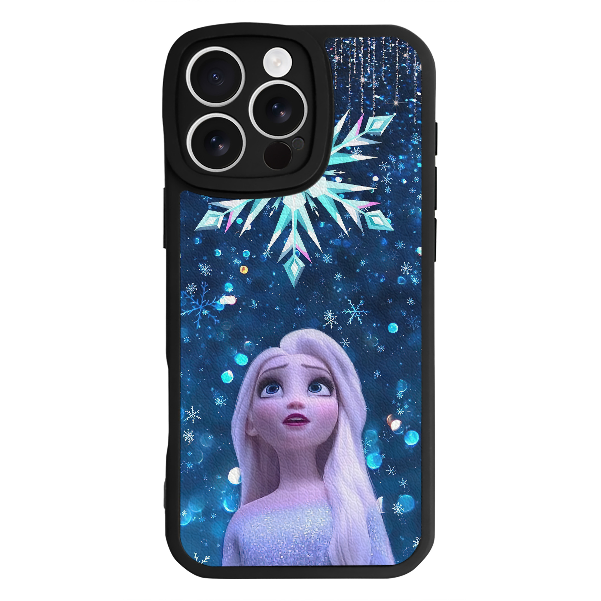 （画像用） アナと雪の女王 アンナ エルサ Frozen Anna Elsa 【iPhone 16シリーズ対応】シリコンスマホケース（レザー調） 材質：シリコン